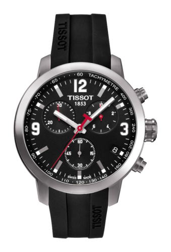 Tissot PRC 200 Quartz Chronograph Stainless Steel / Black / Rubber